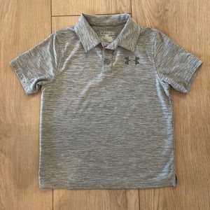 Under Armor boys polo colored heat gear golf dress shirt size Youth XSmall gray